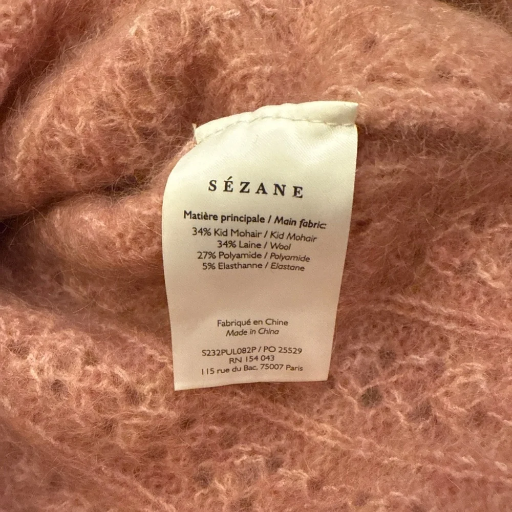Sezane  Sweater Jake Jumper Medium Rosewood - XL pink - Picture 6 of 10